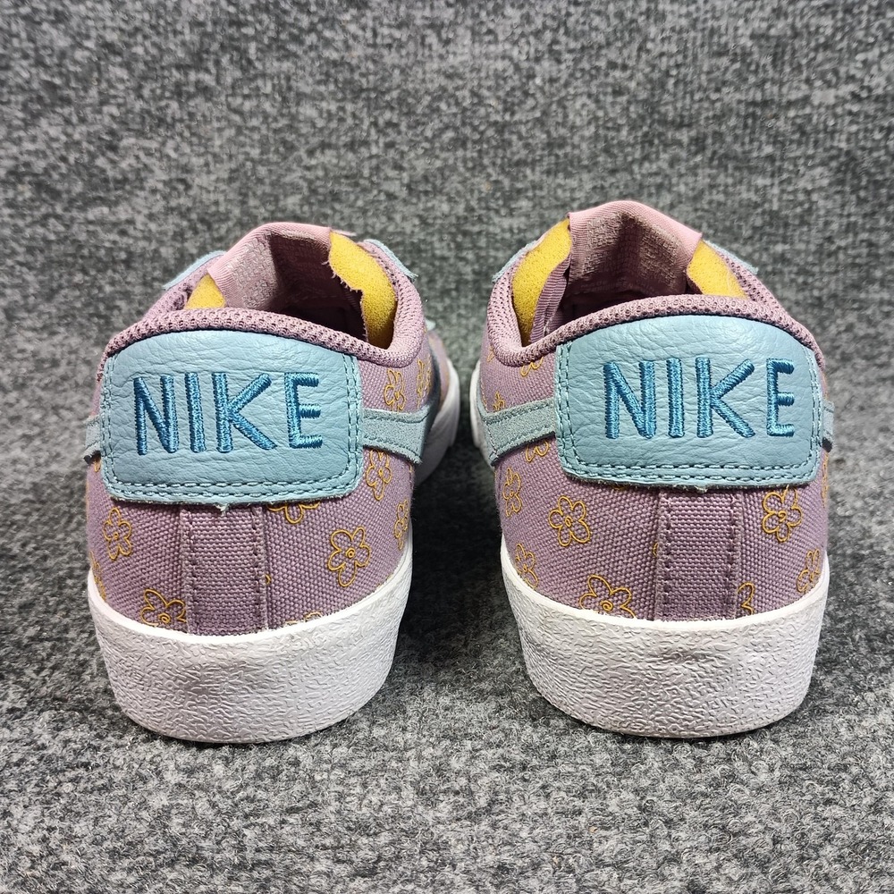 Nike SB Blazer Low Shoes Women Size 7.5 Purple Blue Floral Suede Skate Sneakers - Picture 6 of 9